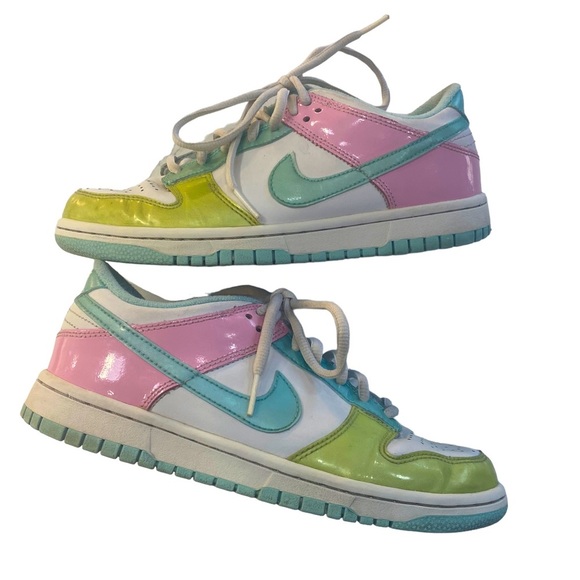 Nike Shoes - Nike Dunk Low Ice Cream Pink Green Blue Multi Color Youth 5 Women’s 7
